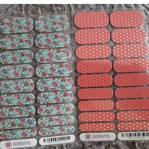 Jamberry Sugar Skull Polka Dots Nail Wraps 💅